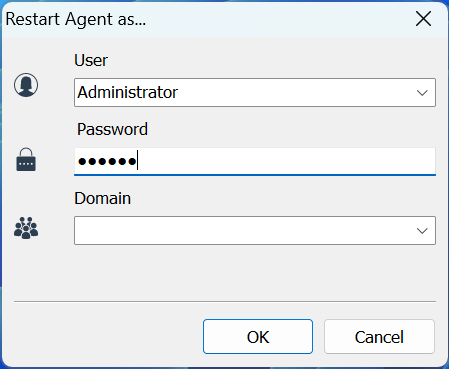 Enter admin credentials