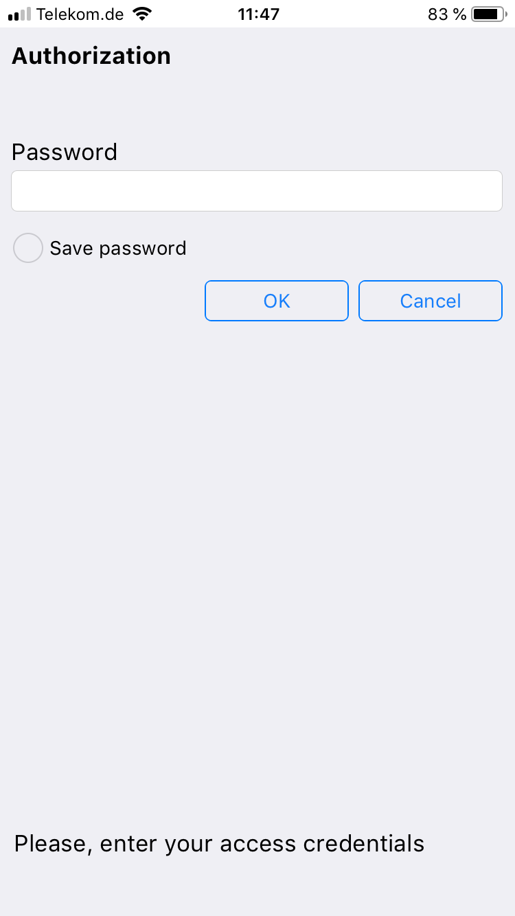Keyboard for RU-App on Iphone iOS 12.1.4 does not show up