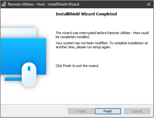 Unable to install Host software