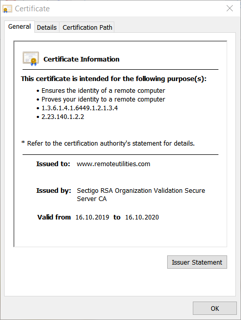 Untrusted Certificate ? - 04 Apr 2020 11:48:44