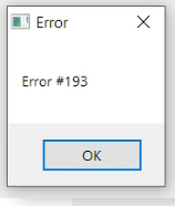 Remote Printer Driver: Error #193
