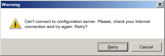 Cannot connect to configuration server