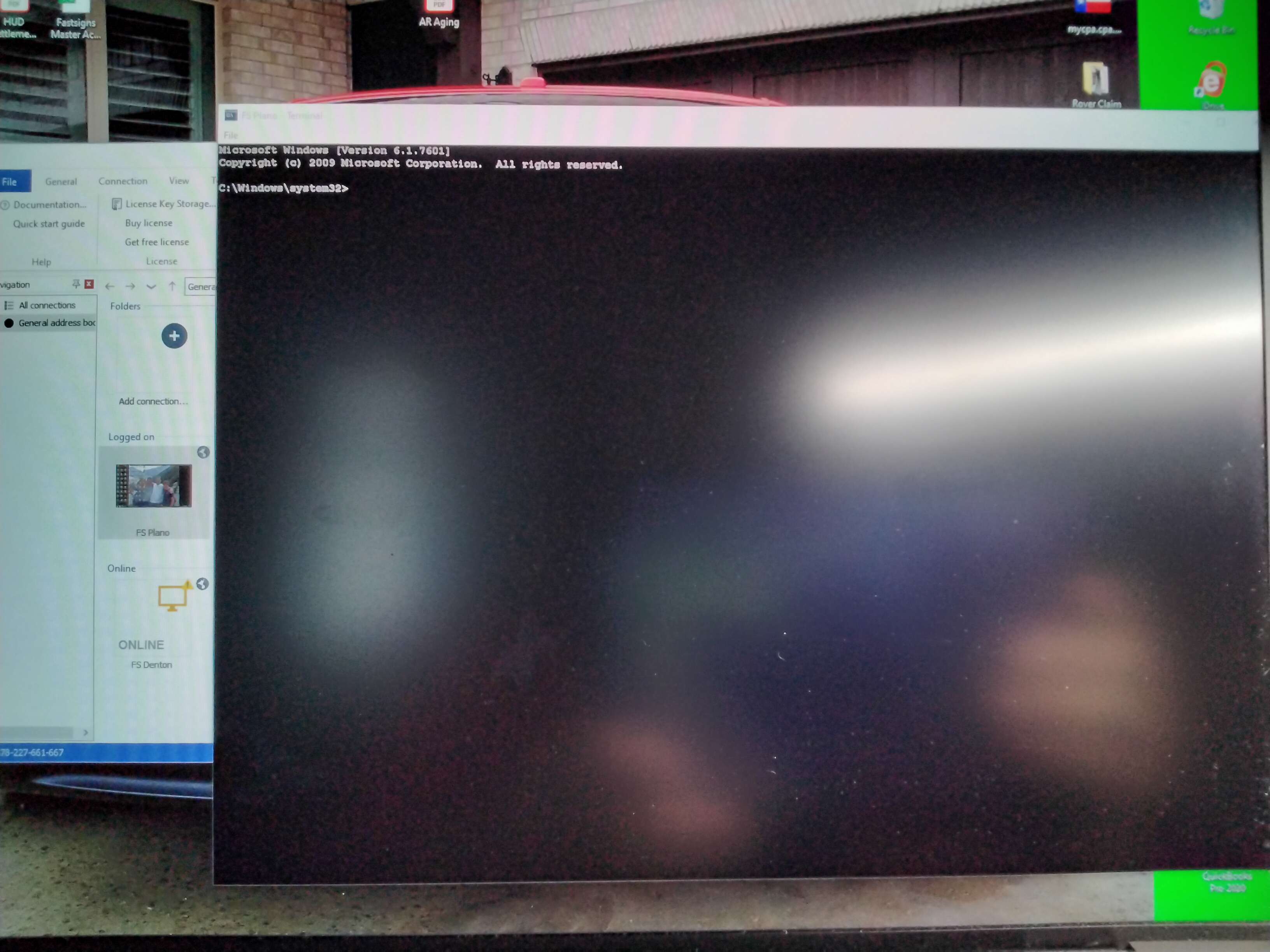 Not Able to Login to Host - Windows Prompt Screen Showing