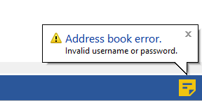Address Book Error