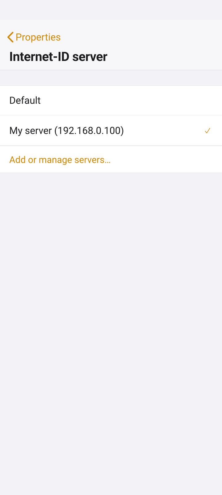 Setting a self-hosted server as the relay in connection properties