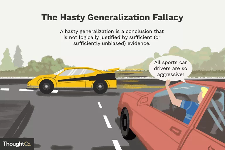 Hasty generalization fallacy