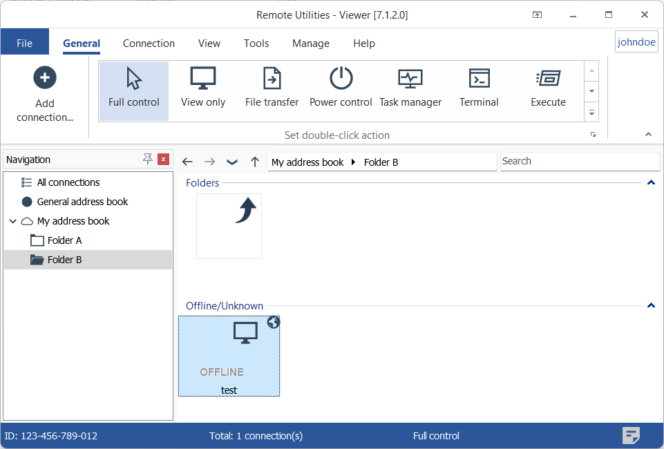 Populated address book in Viewer