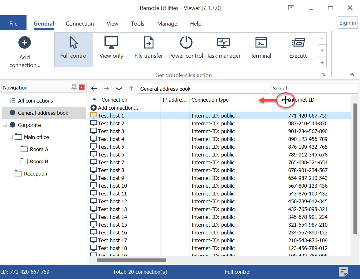 Resizing columns