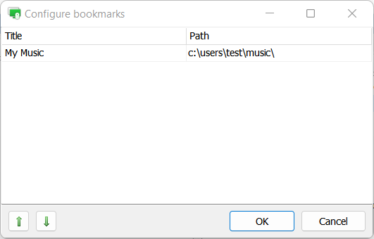 Edit bookmarks