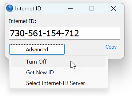 Turn off Internet-ID