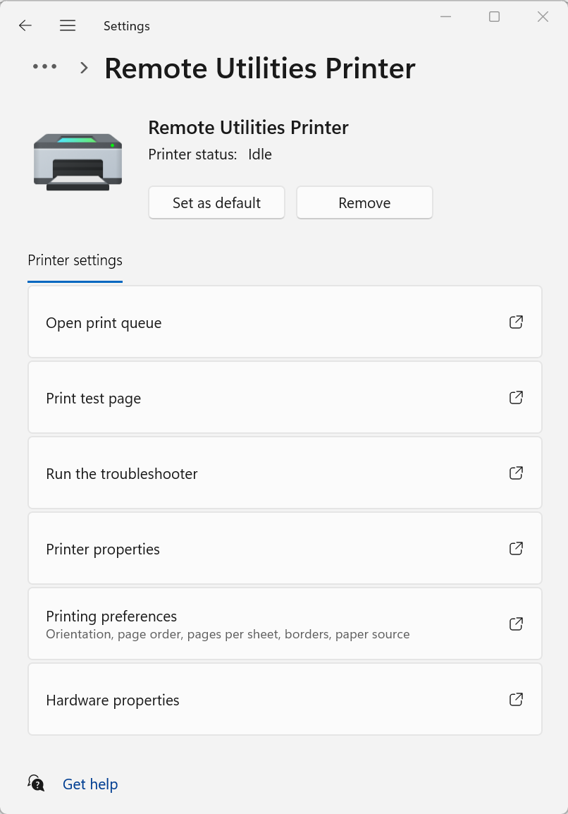 Remote Utilities Printer