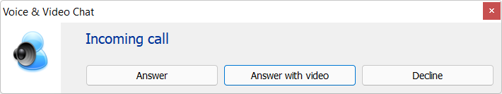 A call prompt window