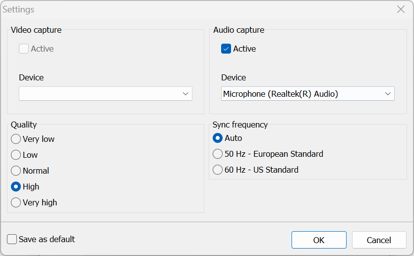 Voice and Video chat settings