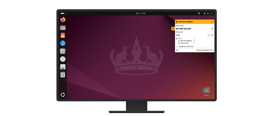 Linux コンピュータ上の Remote Utilities