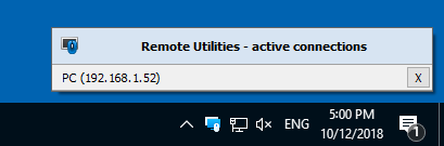 Notification panel