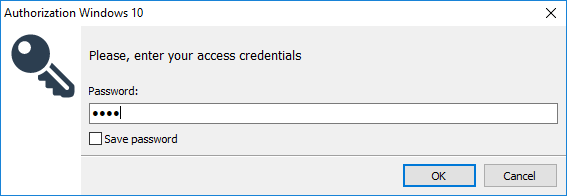 Enter access password