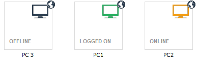 Connection icon colors and labels