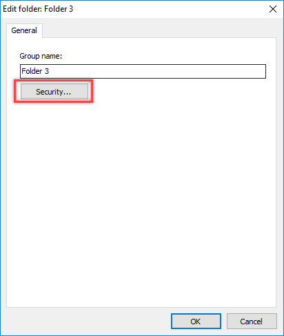 Security for a folder