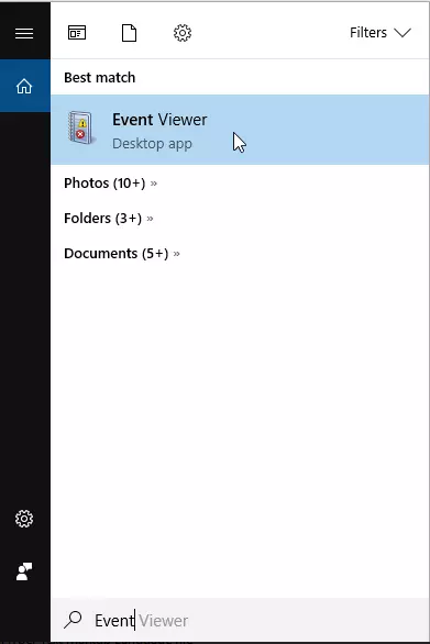 Search Event Viewer