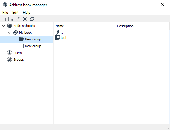 Populated address book on the server